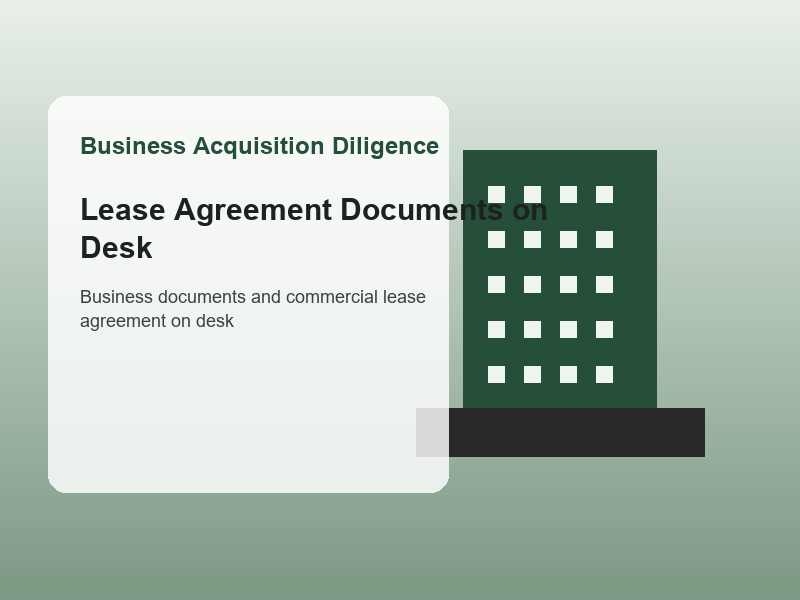 Business documents and commercial lease agreement on desk
