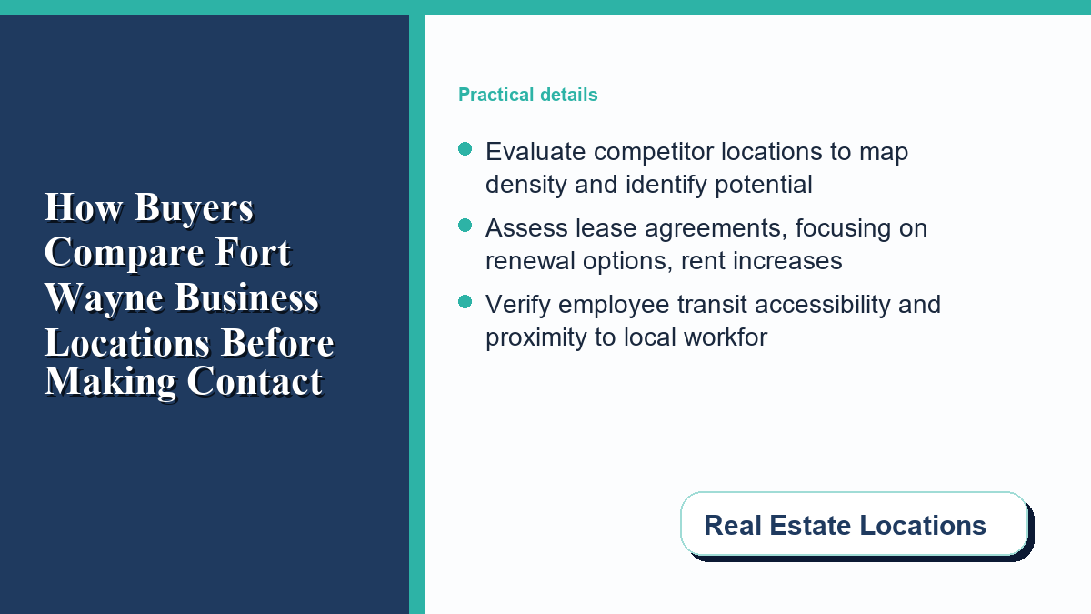 How Buyers Compare Fort Wayne Business Locations Before Making Contact support visual 1