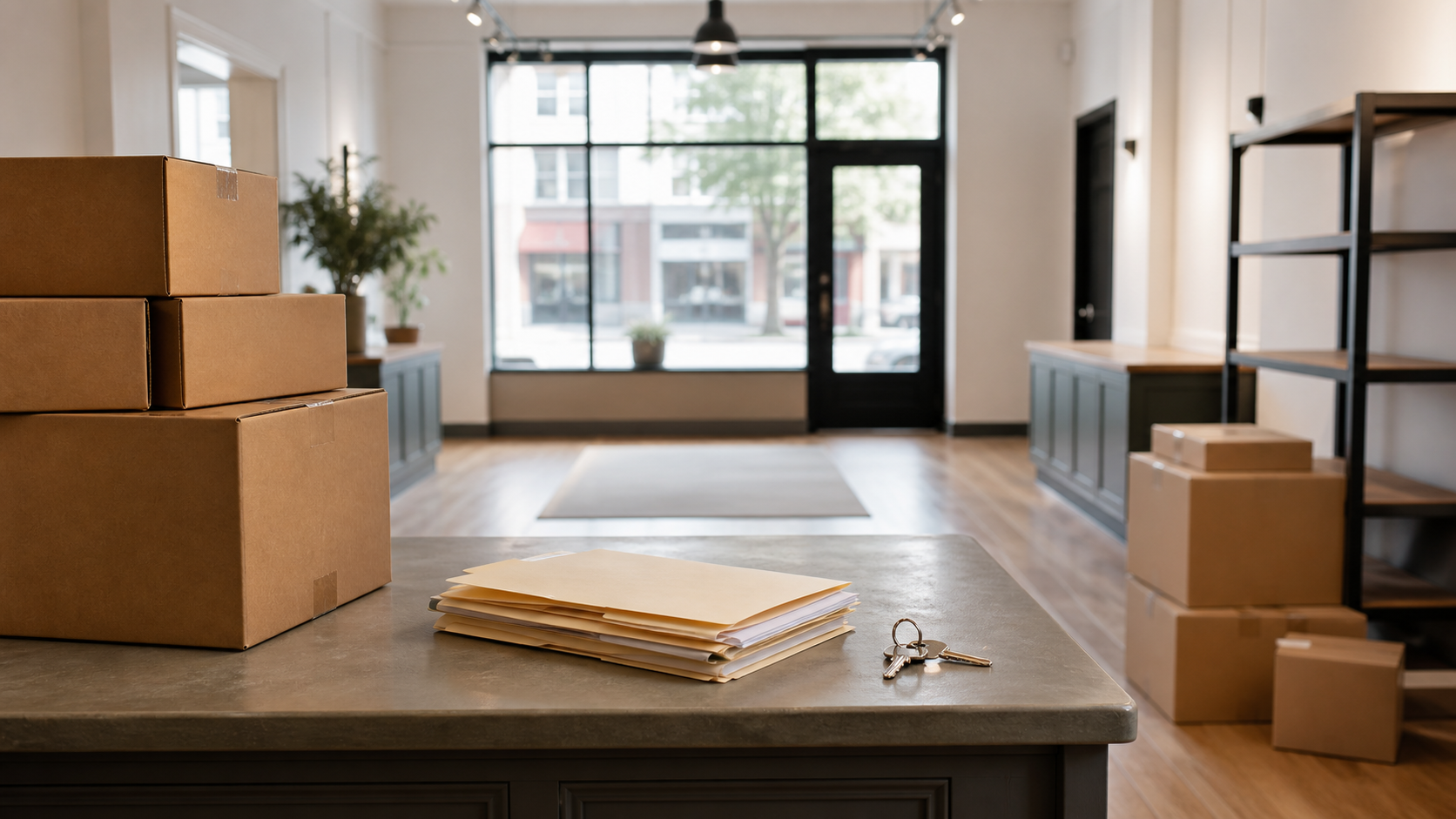 Small retail space prepared for a commercial tenant transition