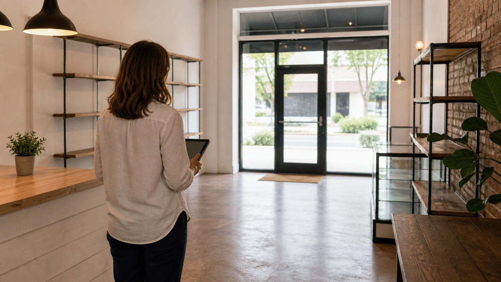 Commercial space prepared for a site visit